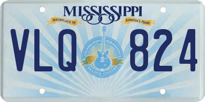 MS license plate VLQ824