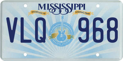 MS license plate VLQ968