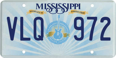MS license plate VLQ972