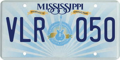 MS license plate VLR050