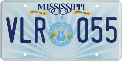 MS license plate VLR055