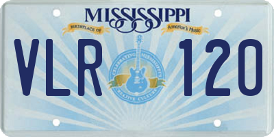 MS license plate VLR120