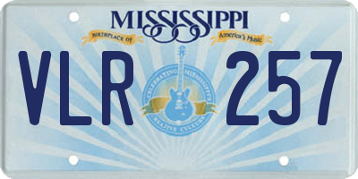 MS license plate VLR257