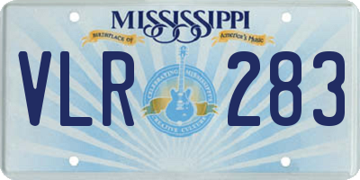 MS license plate VLR283