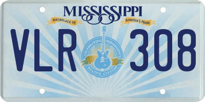 MS license plate VLR308