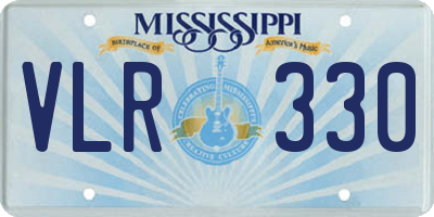 MS license plate VLR330