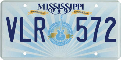 MS license plate VLR572