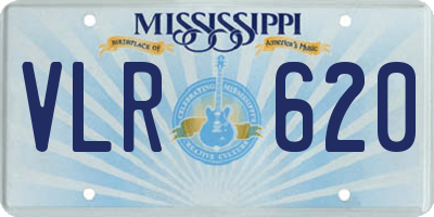 MS license plate VLR620