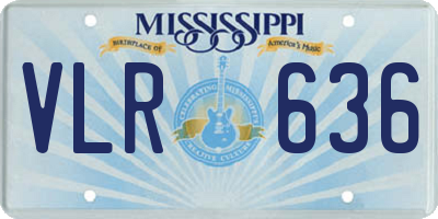 MS license plate VLR636