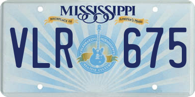 MS license plate VLR675