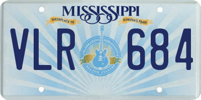 MS license plate VLR684