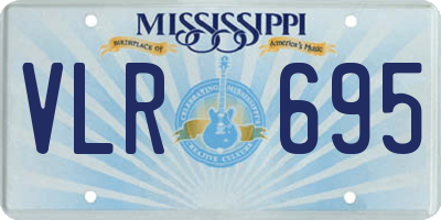 MS license plate VLR695