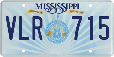 MS license plate VLR715