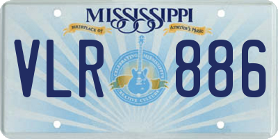 MS license plate VLR886
