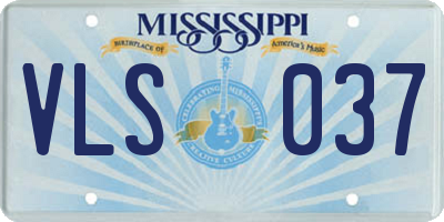 MS license plate VLS037