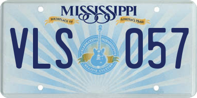 MS license plate VLS057