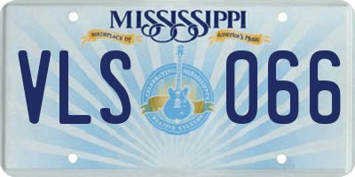 MS license plate VLS066
