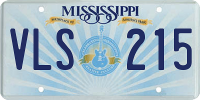 MS license plate VLS215