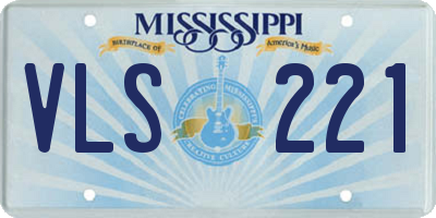MS license plate VLS221