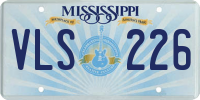 MS license plate VLS226
