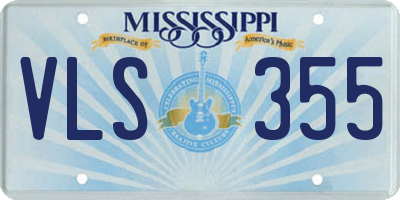 MS license plate VLS355