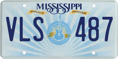 MS license plate VLS487