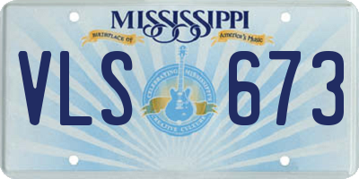 MS license plate VLS673