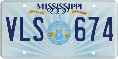 MS license plate VLS674