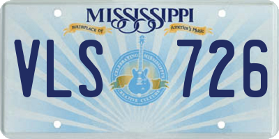 MS license plate VLS726