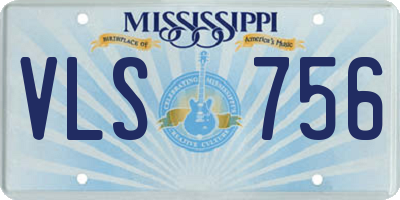 MS license plate VLS756