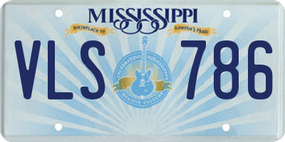 MS license plate VLS786