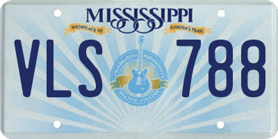 MS license plate VLS788