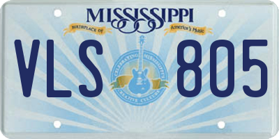 MS license plate VLS805