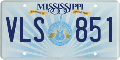 MS license plate VLS851