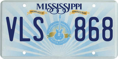 MS license plate VLS868