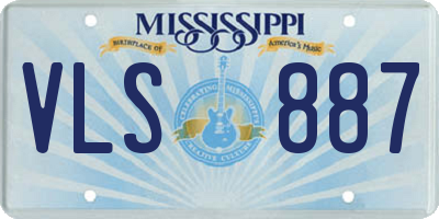 MS license plate VLS887