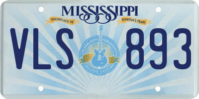 MS license plate VLS893