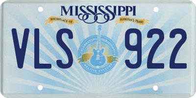 MS license plate VLS922