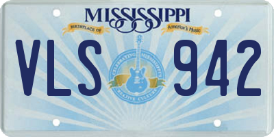 MS license plate VLS942