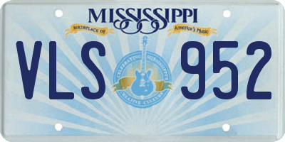 MS license plate VLS952