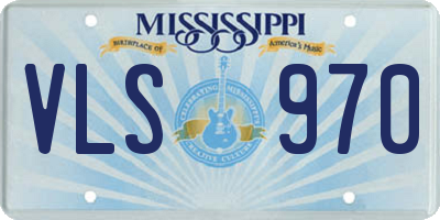 MS license plate VLS970