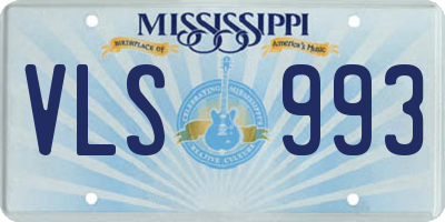 MS license plate VLS993