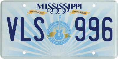 MS license plate VLS996