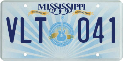 MS license plate VLT041