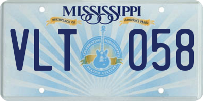 MS license plate VLT058