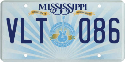 MS license plate VLT086