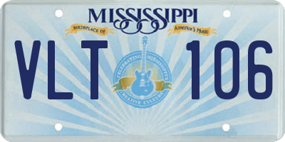 MS license plate VLT106