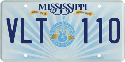 MS license plate VLT110