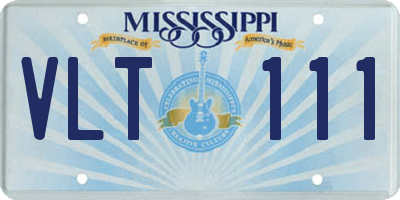 MS license plate VLT111