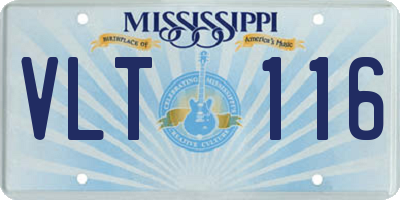 MS license plate VLT116